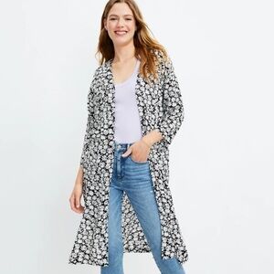 NWT Loft Daisy Duster 3/4 Sleeve Cardigan Kimono